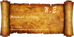 Maskal Erika névjegykártya